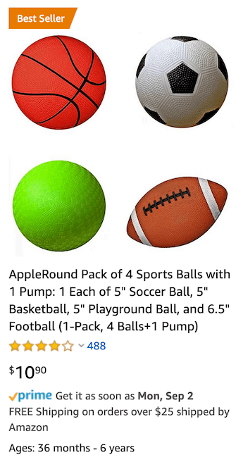 Shipping proof item - balls