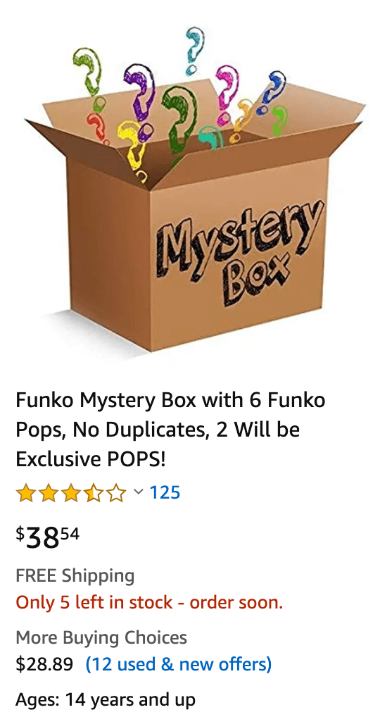Mystery box pack